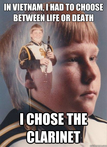 In Vietnam, I had to choose between life or death I chose the clarinet  PTSD Clarinet Boy