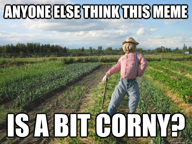 Anyone else think this meme Is a bit corny?  