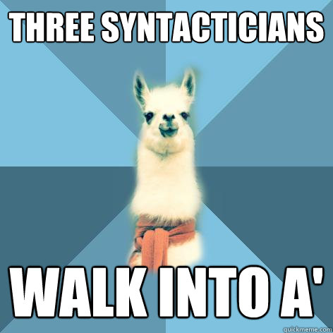 Three syntacticians walk into A'  