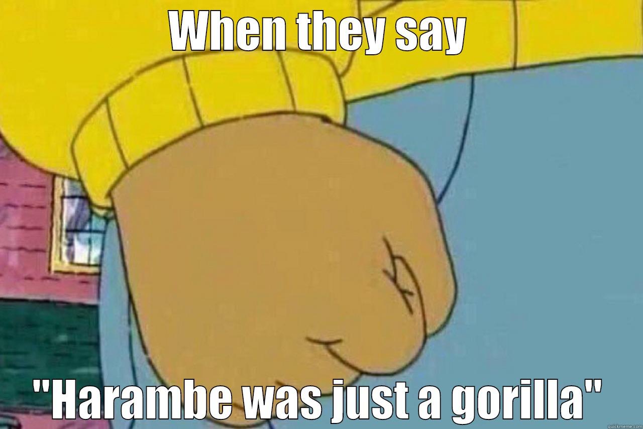 Harambe jokes - WHEN THEY SAY 