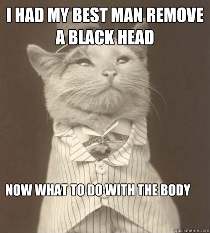 I had my best man remove a black head Now what to do with the body  Aristocat