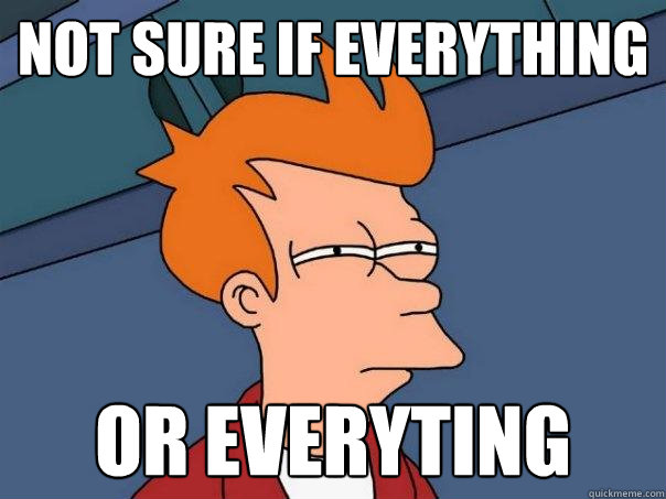 Not sure if Everything Or Everyting  Futurama Fry