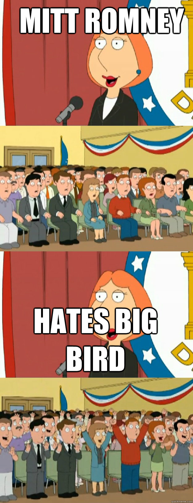 Mitt Romney Hates big bird   Lois Griffin