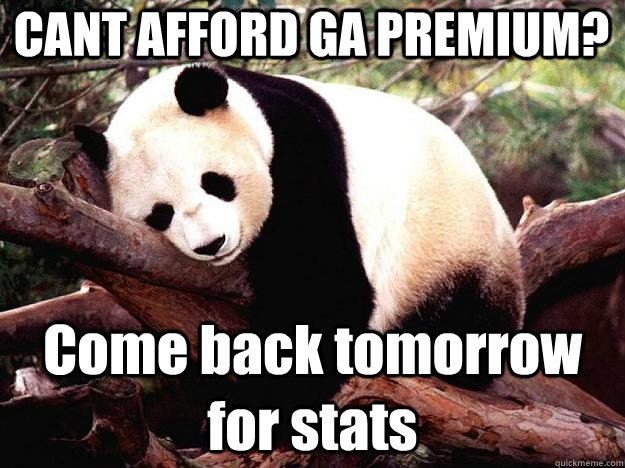 CANT AFFORD GA PREMIUM? Come back tomorrow for stats  Procrastination Panda