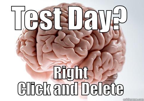 Freshman 6 - TEST DAY? RIGHT CLICK AND DELETE Scumbag Brain