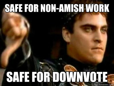 Safe for non-Amish Work Safe for Downvote  Downvoting Roman