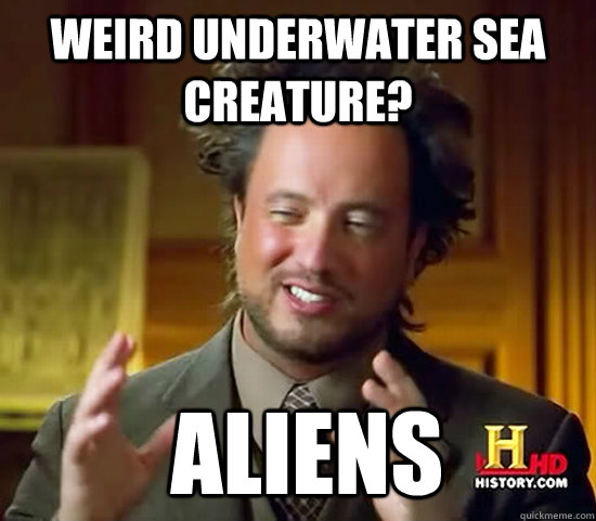 weird underwater sea creature?  Aliens  Ancient Aliens