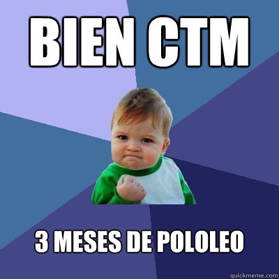 bien ctm 3 meses de pololeo   Success Kid