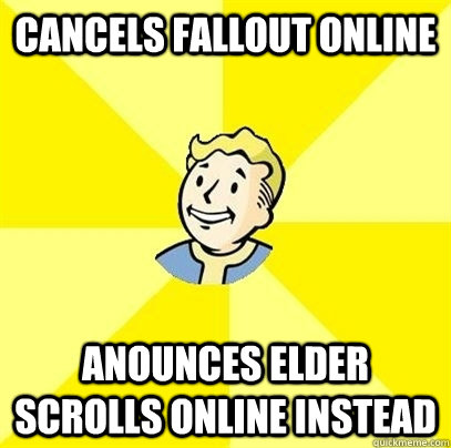 Cancels Fallout online Anounces Elder scrolls online instead  Fallout 3