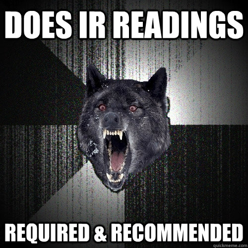 does IR readings required & recommended  Insanity Wolf