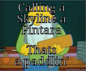 CALLING A SKYLINE A PINTARA THATS A PADDLIN' Paddlin Jasper