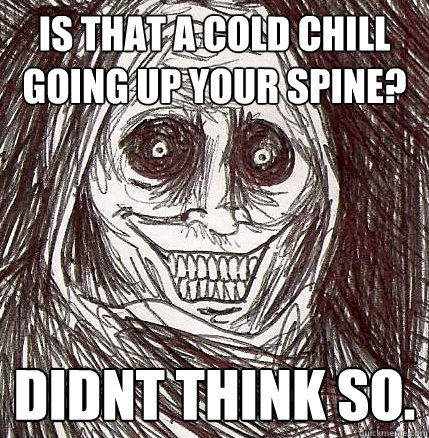 is that a cold chill going up your spine? didnt think so.  Horrifying Houseguest