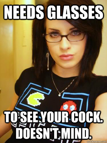 needs glasses to see your cock.  doesn't mind.  Cool Chick Carol
