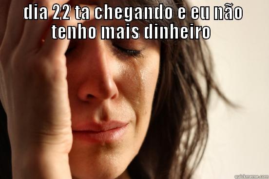 DIA 22 TA CHEGANDO E EU NÃO TENHO MAIS DINHEIRO   First World Problems