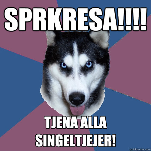 Språkresa!!!! Tjena alla singeltjejer!  Creeper Canine