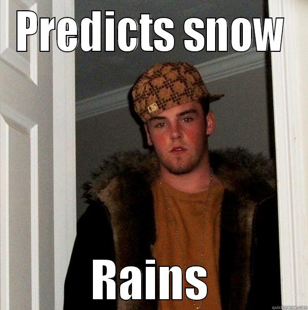 PREDICTS SNOW RAINS Scumbag Steve