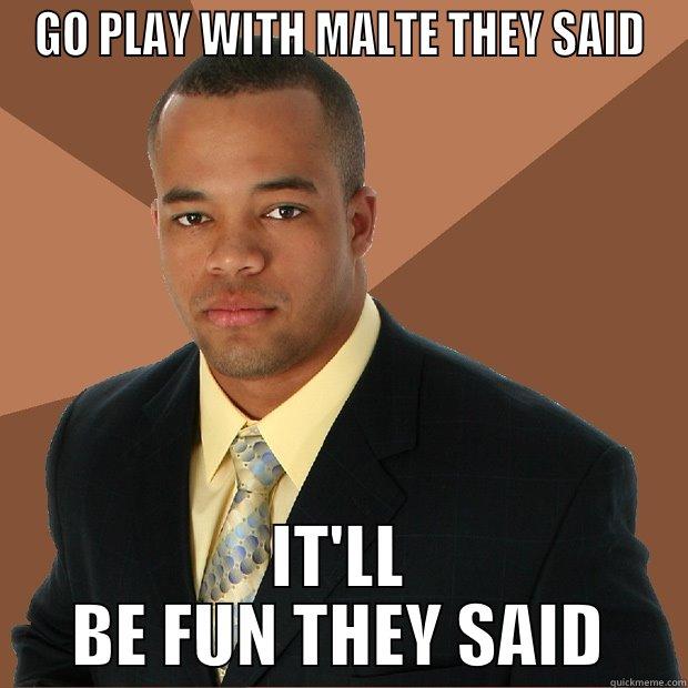 Go play with Malte - GO PLAY WITH MALTE THEY SAID IT'LL BE FUN THEY SAID Successful Black Man