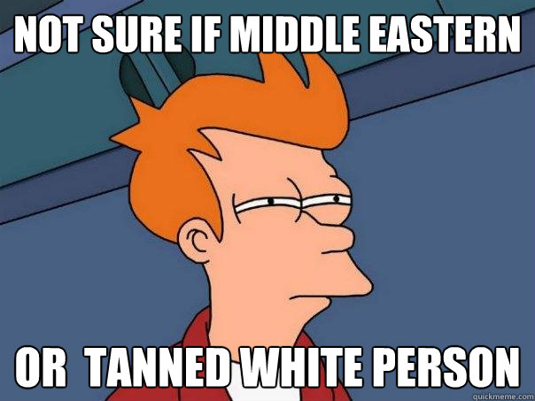 Not sure if middle eastern or  tanned white person - Not sure if middle eastern or  tanned white person  Futurama Fry