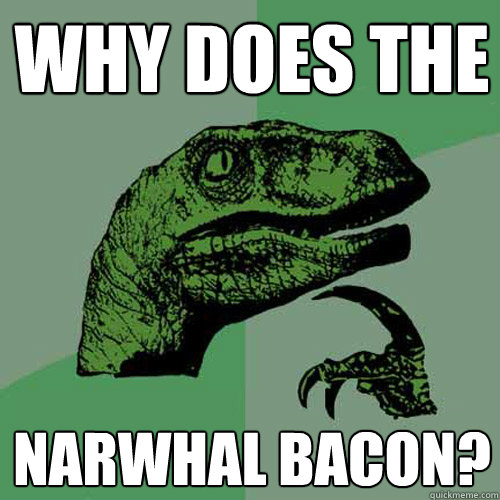 Why does the Narwhal bacon? - Why does the Narwhal bacon?  Philosoraptor