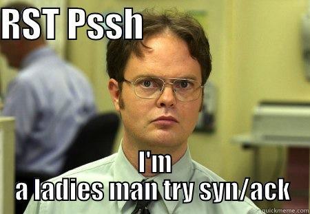 computer nerd - RST PSSH                          I'M A LADIES MAN TRY SYN/ACK Schrute