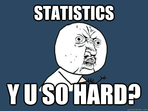 STATISTICS y u so hard? - STATISTICS y u so hard?  Y U No