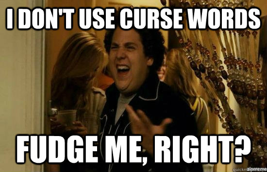 I don't use curse words fudge me, right? - I don't use curse words fudge me, right?  Misc