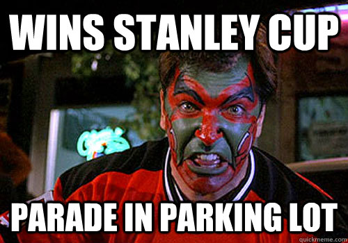 Wins Stanley Cup Parade in parking lot - Wins Stanley Cup Parade in parking lot  worst fan