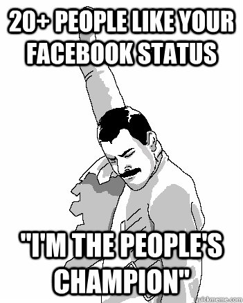 20+ people like your facebook status 