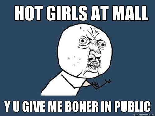 hot girls at mall y u give me boner in public  Y U No