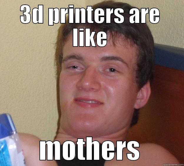 3D PRINTERS ARE LIKE MOTHERS 10 Guy