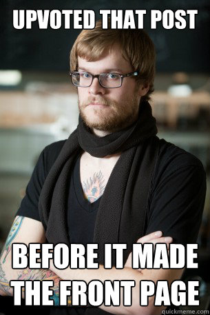 Upvoted that post before it made the front page  Hipster Barista