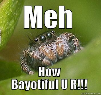 MEH HOW BAYOTIFUL U R!!! Misunderstood Spider