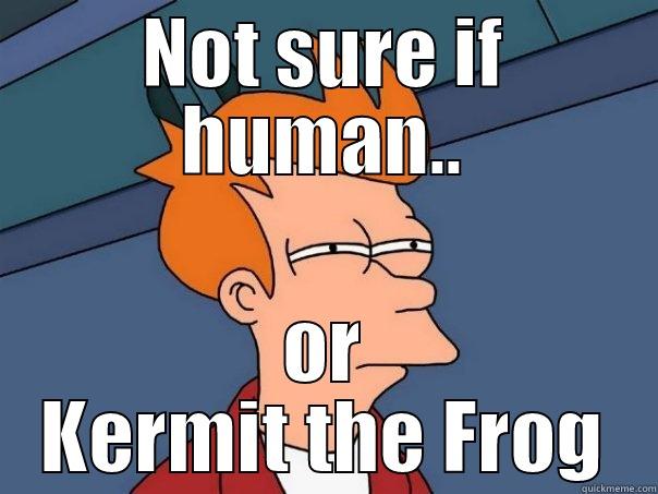 NOT SURE IF HUMAN.. OR KERMIT THE FROG Futurama Fry