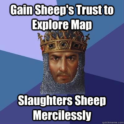 Gain Sheep's Trust to Explore Map Slaughters Sheep Mercilessly  Age of Empires