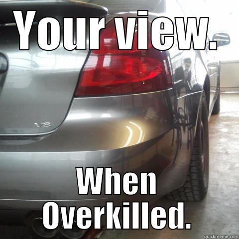 YOUR VIEW. WHEN OVERKILLED. Misc