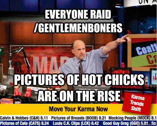 Everyone raid /gentlemenboners Pictures of hot chicks are on the rise - Everyone raid /gentlemenboners Pictures of hot chicks are on the rise  Mad Karma with Jim Cramer