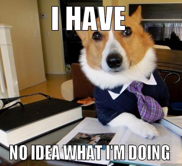 I HAVE NO IDEA WHAT I'M DOING Lawyer Dog