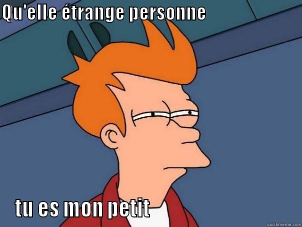 QU'ELLE ÉTRANGE PERSONNE                                        TU ES MON PETIT                                     Futurama Fry