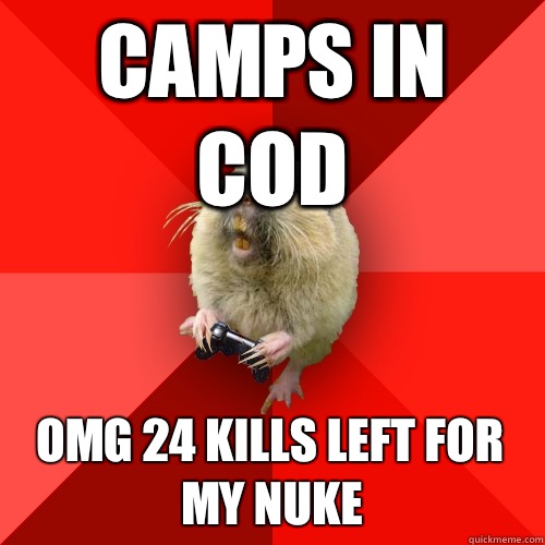 Camps in cod Omg 24 kills left for my nuke  Gaming Gopher