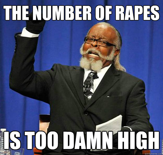 the number of rapes Is too damn high  Jimmy McMillan