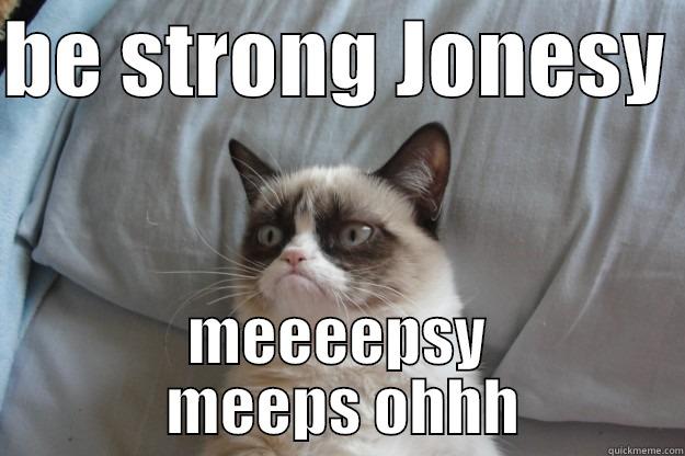 Bummed out  .....If I was a cat id be all ..like. - BE STRONG JONESY  MEEEEPSY  MEEPS OHHH Grumpy Cat