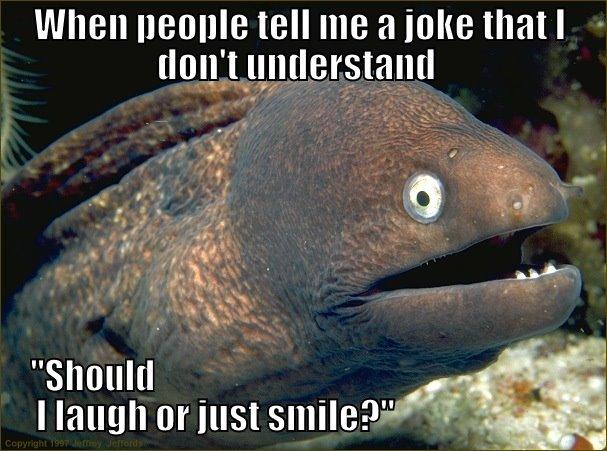 WHEN PEOPLE TELL ME A JOKE THAT I DON'T UNDERSTAND  