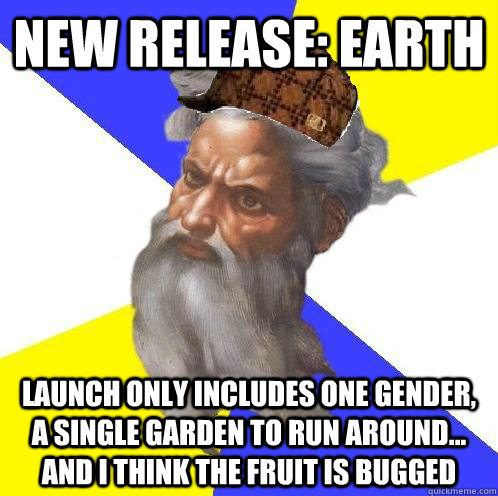 NEW RELEASE: EARTH Launch only includes one gender, a single garden to run around... and I think the fruit is bugged  