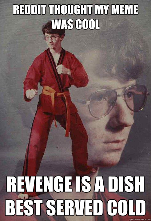 Reddit thought my meme was cool Revenge is a dish best served cold - Reddit thought my meme was cool Revenge is a dish best served cold  Karate Kyle