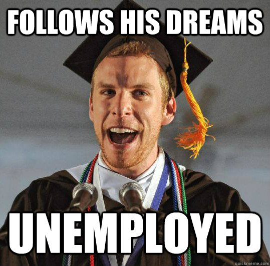 Follows His Dreams Unemployed - Follows His Dreams Unemployed  SuperGrad