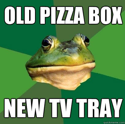 Old Pizza box New tv tray  