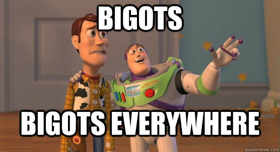 bigots bigots everywhere  Toy Story Everywhere