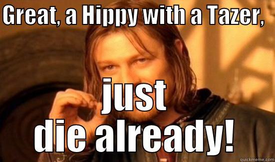 Tazer liberal - GREAT, A HIPPY WITH A TAZER,   JUST DIE ALREADY! Boromir