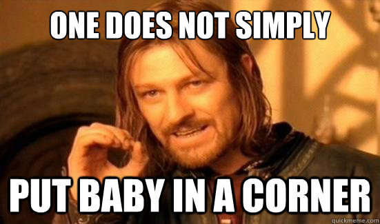 One Does Not Simply put baby in a corner - One Does Not Simply put baby in a corner  Boromir