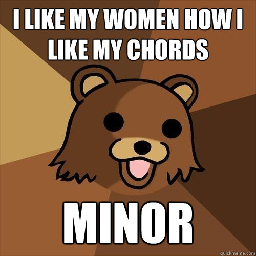 I like my women how I like my chords Minor - I like my women how I like my chords Minor  Pedobear